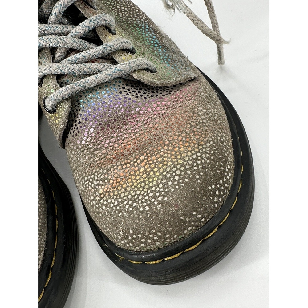 Dr. Martens 1460 Pascal J Rainbow Iridescent Metallic Zip Boots Girls Youth‎ 12 - Picture 15 of 15